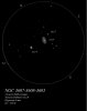 NGC 3607/608/605 Trio de galaxies dans le Lion
